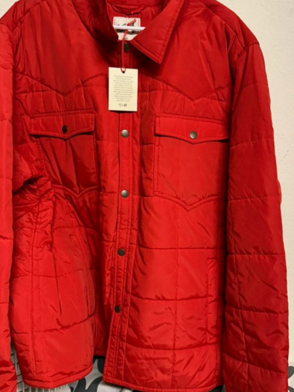 🆕⭐ Woolrich Red Quilted Jacket